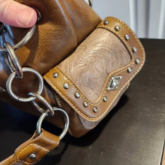 Montana West Purse / Brown and Turquoise - Picture 6 of 13